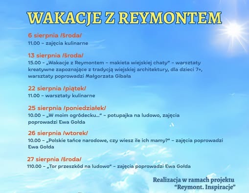 Baner promujący zajęcia z podstawowymi informacjami (nazwa, data i prowadzący) na niebieskim tle.